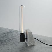 Lampy stojące - Lampa stojąca Stoned Polerowany biały marmur - miniaturka - grafika 1