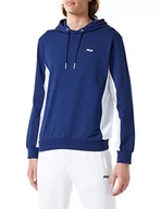 Bluzy męskie - FILA Męska bluza z kapturem Blankaholm, Medieval Blue-Bright White, M, Medieval Blue-Bright White, M - miniaturka - grafika 1