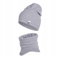 Czapki dla dzieci - Czapka Dziecięca Wiosenna Jesienna Komin Komplet Bawełna Dla Dzieci 48-56 - miniaturka - grafika 1