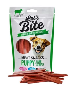 Brit Let's Bite Meat Snacks Puppy Lamb Stripes 80g - Przysmaki dla psów - miniaturka - grafika 1