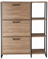 Szafki na buty - Szafka trzydrzwiowa na buty z regałem w stylu loft D2-A75 - miniaturka - grafika 1