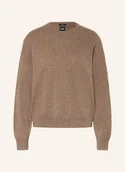 Swetry damskie - Boss Sweter Z Kaszmiru Fascona beige - BOSS - miniaturka - grafika 1