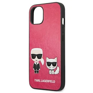 Karl Lagerfeld PU Leather Karl & Choupette Embossed - Etui iPhone 13 Mini (fuksja) KLHCP13SPCUSKCP - Etui i futerały do telefonów - miniaturka - grafika 7