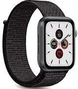 Akcesoria do smartwatchy - PURO Apple Watch Band Nylonowy pasek do Apple Watch 42 44 mm Czarny - miniaturka - grafika 1