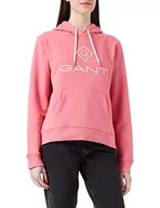 Bluzy damskie - GANT Damska bluza z kapturem Lock Up Sweat Hoodie, Rapture Rose, S - miniaturka - grafika 1