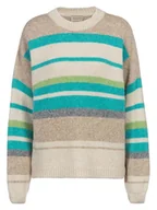 Swetry damskie - Herrlicher Sweter w kolorze turkusowo-beżowym - miniaturka - grafika 1