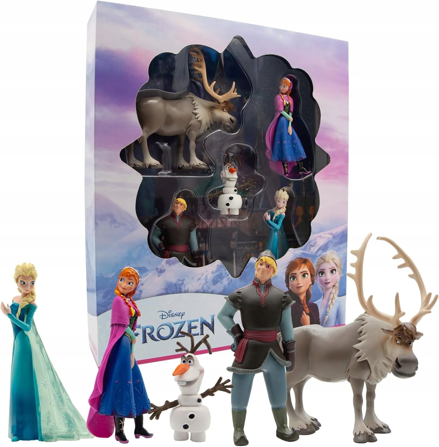 Figurki Kraina Lodu Elsa Anna Kristoff Sven I Olaf Wierne Szczegółom 3+