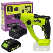 Młoty udarowe - NAC SMART Mocna młotowiertarka  NS-RH-20V-B z akumulatorem 2 Ah i szybką ładowarką - miniaturka - grafika 1