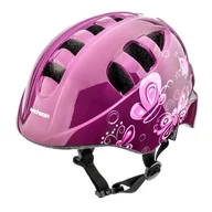 Kaski rowerowe - Meteor, Kask rowerowy Meteor KS08 S 48-52 cm pink butterflies - miniaturka - grafika 1