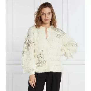 TWINSET Kardigan | Regular Fit | z dodatkiem wełny - Swetry damskie - miniaturka - grafika 1