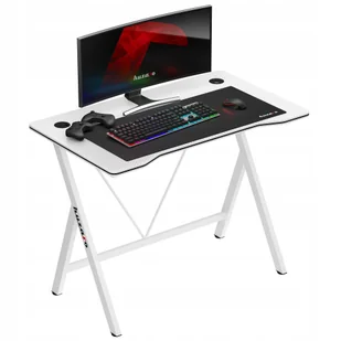Biurko Komputerowe Gamingowe Dla Gracza Hero 1.4 White - Biurka gamingowe Biurko Komputerowe Gamingowe Dla Gracza Hero 1.4 White - Biurka gamingowe - miniaturka - grafika 1