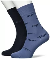 Skarpetki męskie - HUGO Męskie skarpety regularne, Open Blue480, 35-38 EU - miniaturka - grafika 1