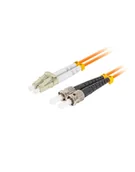 Kable światłowodowe - lanberg Patchcord światłowodowy MM ST/UPC-LC/UPC DUPLEX 3.0MM OM2 50/125 LSZH 5m pomarańczowy - miniaturka - grafika 1