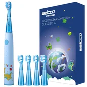 Szczoteczki do zębów dla dzieci - Szczoteczka elektryczna do zębów dla dzieci Welcco Dinozaur niebieska - miniaturka - grafika 1