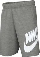 Spodenki damskie - Nike Unisex dziecięce szorty K NSW Club Ft Short Hbr, Dk Grey Heather/Base Grey/White, FD2997-063, S - miniaturka - grafika 1