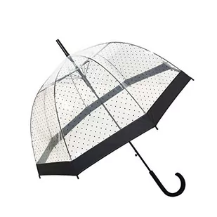 SMATI Lady Like: przezroczysta/przezroczysta parasol automatyczny z czarnymi punktach BUL1222N - Parasole - miniaturka - grafika 1