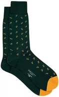 Skarpetki męskie - Hackett London Skarpety męskie w kwiaty, Zielony (leśny zielony), Small - miniaturka - grafika 1