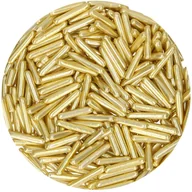 Dodatki do ciast w proszku - Posypka cukrowa MAKARONIKI ZŁOTE Yellow Gold XL FunCakes, 70 g - miniaturka - grafika 1