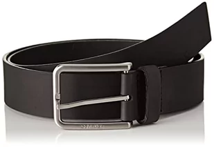 Calvin Klein Pasek męski Warmth Nubuck 3,5 cm skórzany pasek, Ck czarny, 115 - Paski - miniaturka - grafika 1