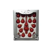 Bombki - Zestaw bombka 3 cm 16 sztuk + czubek mały brokat mix - miniaturka - grafika 1