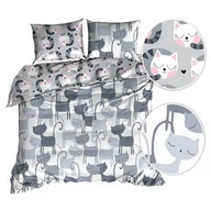 Pościel - Pościel Bawełna Satyna 160X200Cm Dwustronna - Koty - miniaturka - grafika 1