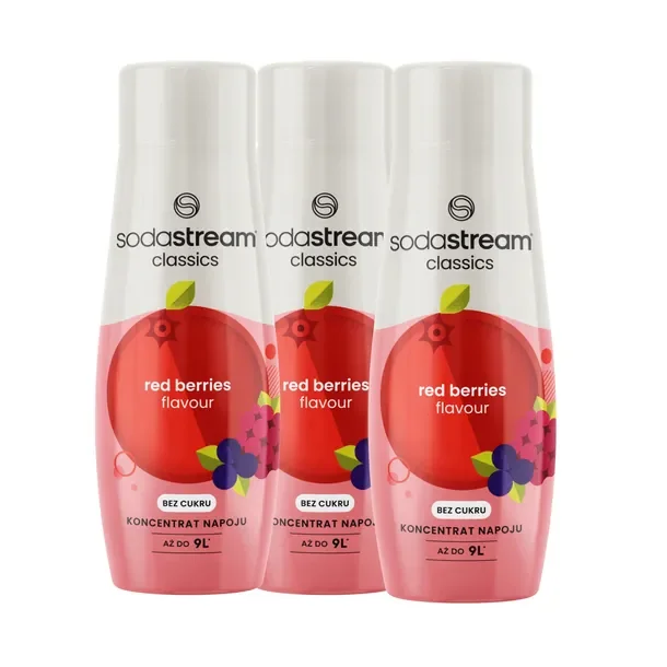 Syrop koncentrat do saturatora RED BERRIES Soda Stream BEZ CUKRU x3