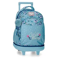 Plecaki - Movom Wild Flowers Plecak Compact 2 koła Niebieski 32x43x21 cms Poliester 28.9L, niebieski, Mochila Compact 2 Ruedas, Kompaktowy plecak 2 koła - miniaturka - grafika 1