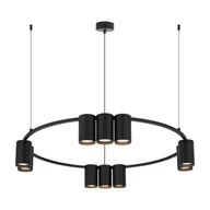 Lampy sufitowe - Lampa wisząca (koło) GENESIS BLACK 10xGU10 - miniaturka - grafika 1