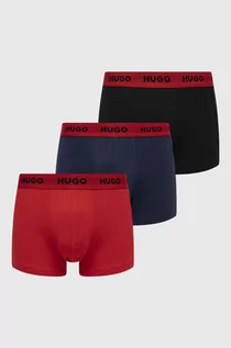Majtki męskie - HUGO bokserki (3-pack) męskie kolor czerwony - Hugo - grafika 1