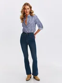 Spodnie damskie - Spodnie damskie niebieskie - SSP4450NI spodnie długie - TOP SECRET - Odzieżowy sklep internetowy TOP SECRET - miniaturka - grafika 1