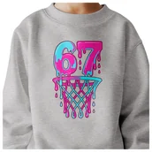 Bluzy dla dziewczynek - BLUZA DZIECIĘCA 67 SIX SEVEN KOSZYKÓWKA DLA CHŁOPCA DZIEWCZYNKI 134-140 - miniaturka - grafika 1