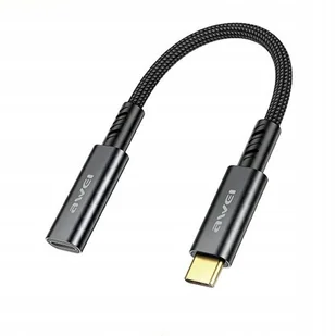 AWEI Adapter CL-216T USB-C/USB-C czarny/black - Pozostałe akcesoria do telefonów - miniaturka - grafika 1