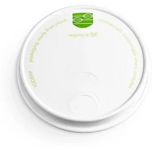 Pokrywka papierowa do kubka papierowego 300-500ml biała 50 szt. 100% biodegradowalna VLID89P VEGWARE - Naczynia i sztućce jednorazowe - miniaturka - grafika 1