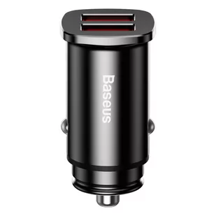 Baseus Square inteligentna ładowarka samochodowa 2x USB QC3.0 Quick Charge 3.0 SCP AFC 30W czarny (CCALL-DS01) - Ładowarki samochodowe - miniaturka - grafika 3