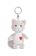 Maskotki i pluszaki - NICI 49400 Brelok pluszowy Kot fluffy Love 10cm GREEN - miniaturka - grafika 1