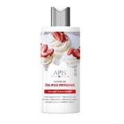 Kosmetyki do kąpieli - APIS Creamy Strawberry żel pod prysznic 300ml - miniaturka - grafika 1