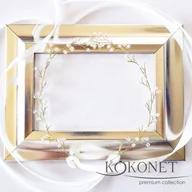 Ozdoby do włosów - Wianek ślubny ROSALIE gold - miniaturka - grafika 1