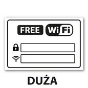 Pasmanteria - Naklejka informacyjna FREE WIFI biała znak 30 x 20 cm - miniaturka - grafika 1