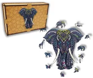 Puzzle - Puzzle Drewniane dla dzieci i dorosłych Słoń 2 Elephant 2 w pudełku drewnianym - miniaturka - grafika 1