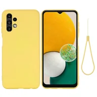 Etui i futerały do telefonów - Do etui na telefon Samsung Galaxy A13 4G Pure Color z płynnego silikonu Żółty - miniaturka - grafika 1