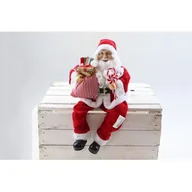 Ozdoby bożonarodzeniowe - Mikołaj siedzący z workiem i lizakami 45 cm - miniaturka - grafika 1