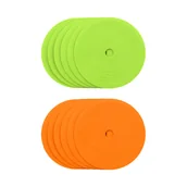 Wyposażenie sportowe i gimnastyczne - SMJ Znaczniki pola płaskie okrągłe 12 szt. zielone i pomarańczowe ZPO-OG - miniaturka - grafika 1