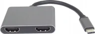 Kable komputerowe i do monitorów - Kabel PremiumCord PremiumCord MST adapter USB-C na 2x HDMI, USB3.0, PD, rozlišení 4K a FULL HD 1080p - miniaturka - grafika 1