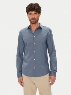 Tommy Jeans Koszula Original DM0DM04405 Niebieski Slim Fit - Koszule męskie - miniaturka - grafika 1