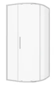 Kabiny prysznicowe - Novoterm Kabina prysznicowa jednoskrzydłowa półokrągła 90x90x195 cm RPS Solid Kerra - miniaturka - grafika 1