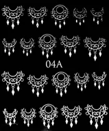 Ozdoby do paznokci - Metaliczne naklejki wodne na paznokcie - nr 04A - miniaturka - grafika 1