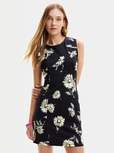 Desigual Sukienka letnia Lorena 24SWVK18 Czarny Regular Fit - Sukienki - miniaturka - grafika 1