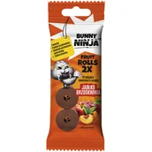 Przekąski dla dzieci - Bunny Ninja Fruit Double Roll, przekąska owocowa, smak jabłko-brzoskwinia, 30 g - miniaturka - grafika 1