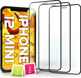 Hello Case 3-pak SZKŁO HARTOWANE DO iPhone 12 Mini na cały ekran 9H ochronne 5D - Szkła hartowane na telefon - miniaturka - grafika 1