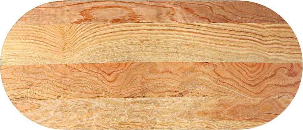 vidaXL Blat do stołu, brązowy, 140x60x2 cm, lite drewno dębowe, owalny